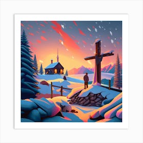 Winter Landscape 1 Art Print