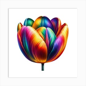 Colorful Tulip Art Print