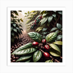 Coffee Beans In The Forest 17 Art Print