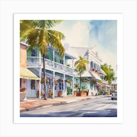 Key West Town Square Art Print