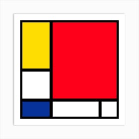 Mondrian Basic Sq Art Print