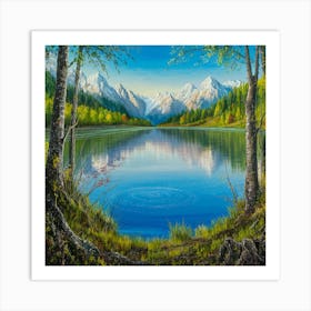 Lake In The Mountains 17 Art Print