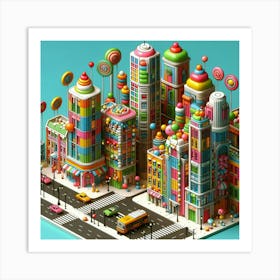 3d City 1 Art Print