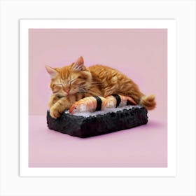 Sushi Cat Art Print