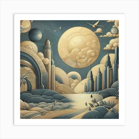 Moonscape 1 Art Print