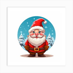 Santa Claus In The Snow Art Print