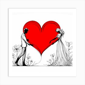 Creative Love And Relationship Illustration 21 Art Print