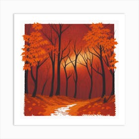 Autumn Forest ai art Art Print