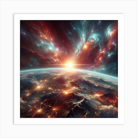 Earth In Space Art Print