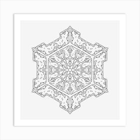 Snowflake Mandala 09 Art Print