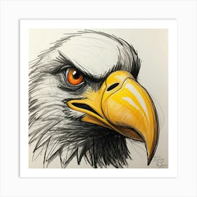 Eagle Drawing Art Print