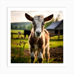 Field Domestic Agriculture Cute Nature Beautiful Rural Herd Farming Animal Farm Farm Anim (7) Art Print