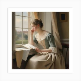 Girl Reading Art Print