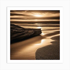 Sunset On The Beach 845 Art Print