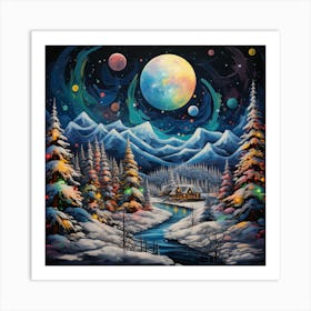 Christmas Forest Art Print