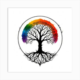 Rainbow Tree 10 Art Print