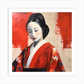 Artjuicebycsaba Close Up Style Minimalist Zen Japanese Noh Thea 0ec9c659 8247 490e Adc6 4894ed3ea890 Denoised Upscaled X4 Art Print