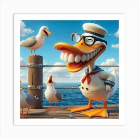 Laughing Duck 5 Art Print