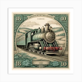 Vintage Train Art Print Art Print