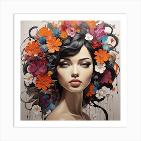 Flower Girl 9 Art Print