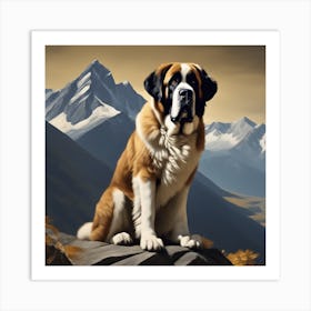 St Bernard 8 Art Print