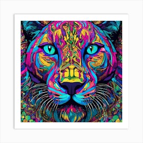 Psychedelic Tiger Art Print