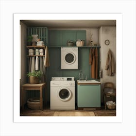 Default Default Vintage And Retro Laundry Aestethic 3 Art Print