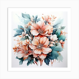 Watercolor Flowers 3 Art Print