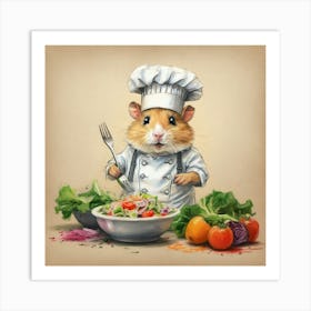 Chef Hamster 14 Art Print