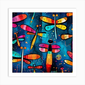 Dragonflies 7 Art Print