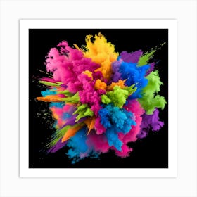 Colorful Powder Explosion 2 Art Print