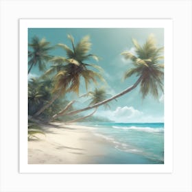 Tropical Beach 1 Art Print