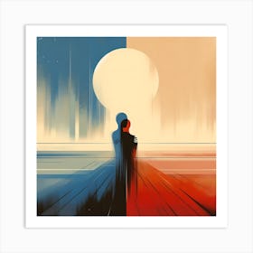 Moon And The Man Art Print