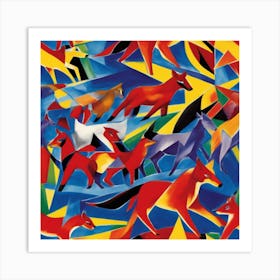 Franz Marc inspired painting 3 Art Print