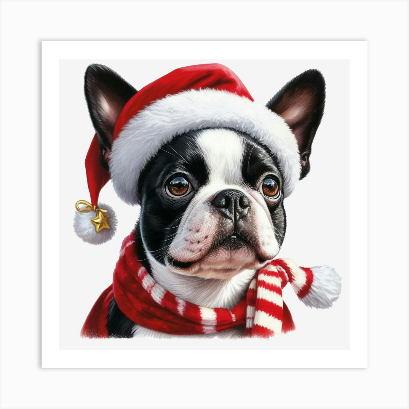 Boston Terrier 11 Art Print by Aloke Design