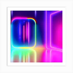 Neon Light Background 2 Art Print