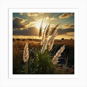 Default Reeds Dreamy Pampa Grass Art Print 2 Art Print