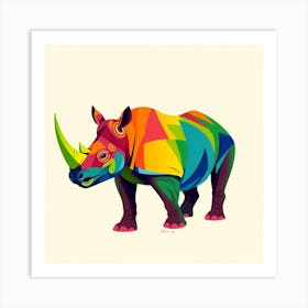 Rhino Art Print