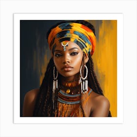 African Femela Faces Csaba Fikker 11 Art Print