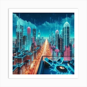 Futuristic Cityscape 35 Art Print