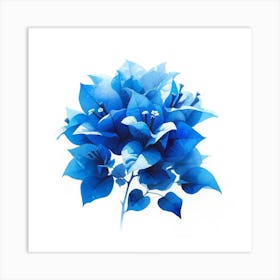 Blue Bougainvillea Flower Art Print