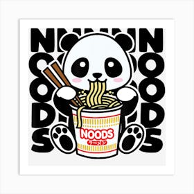 Trending Kawaii Instant Noodles Cute Anime Panda Art Print