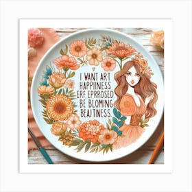 Want Happiness Be Expressed Be Blooming Beauty Art Print