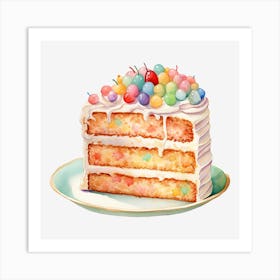 Slice Of Cake Art Print