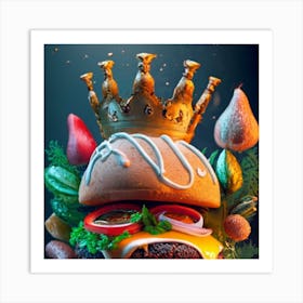 Hamburger Royal And Vegetables 7 Art Print