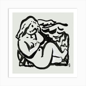 Seated Female Nude (Ca Art Print