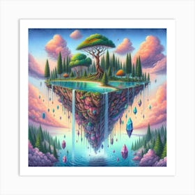 Mystical Floating Island 6 Art Print