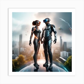 Futuristic Couple 66 Art Print