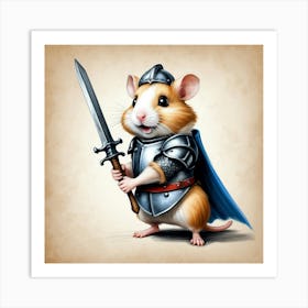 Knight Hamster Art Print