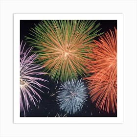 Fireworks - Fireworks Stock Videos & Royalty-Free Footage Art Print